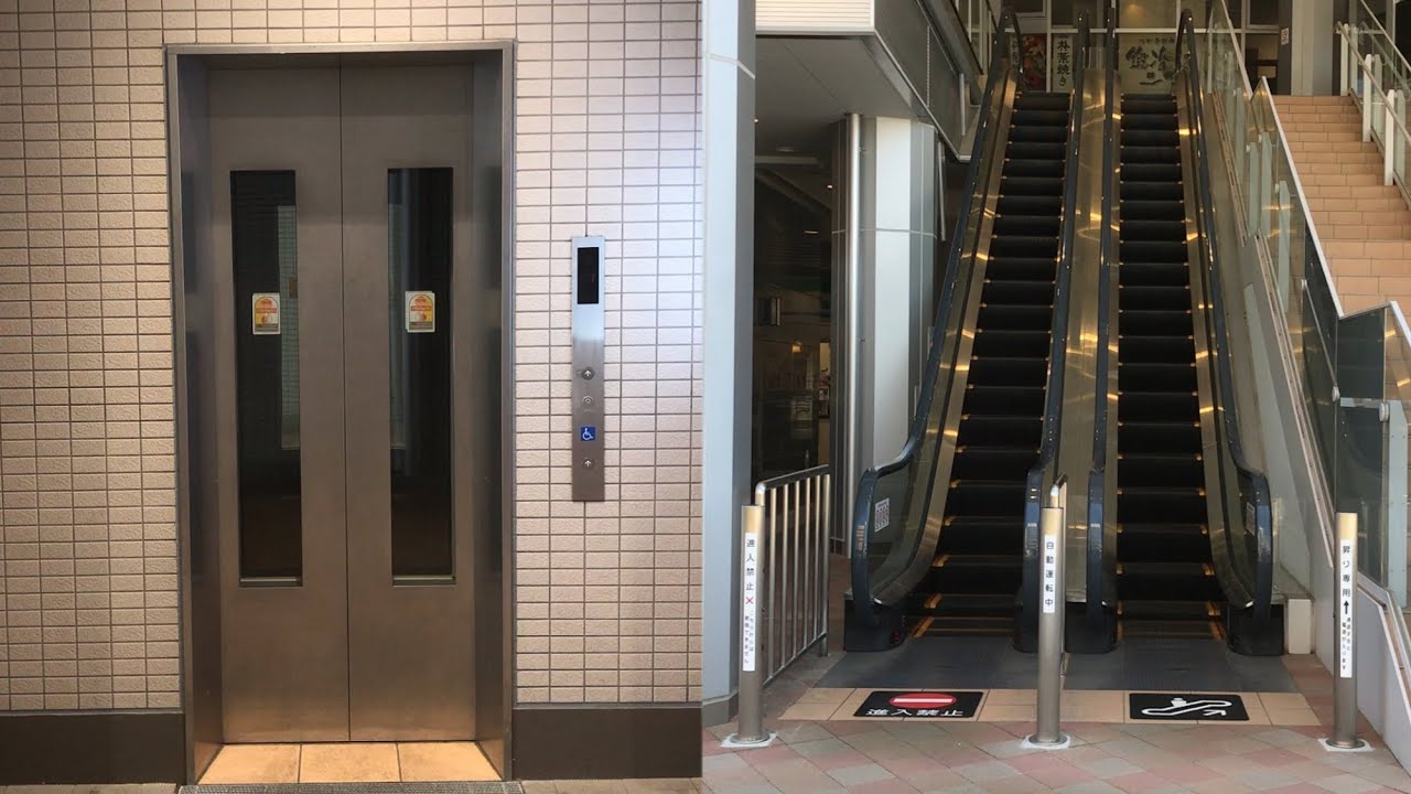 【フジテック製と三菱製】富山市パティオさくらのエレベーター＆エスカレーター