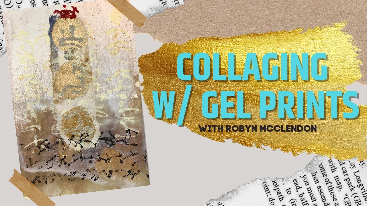 #GelliArts Collab ~ Collaging with Gel Prints! 