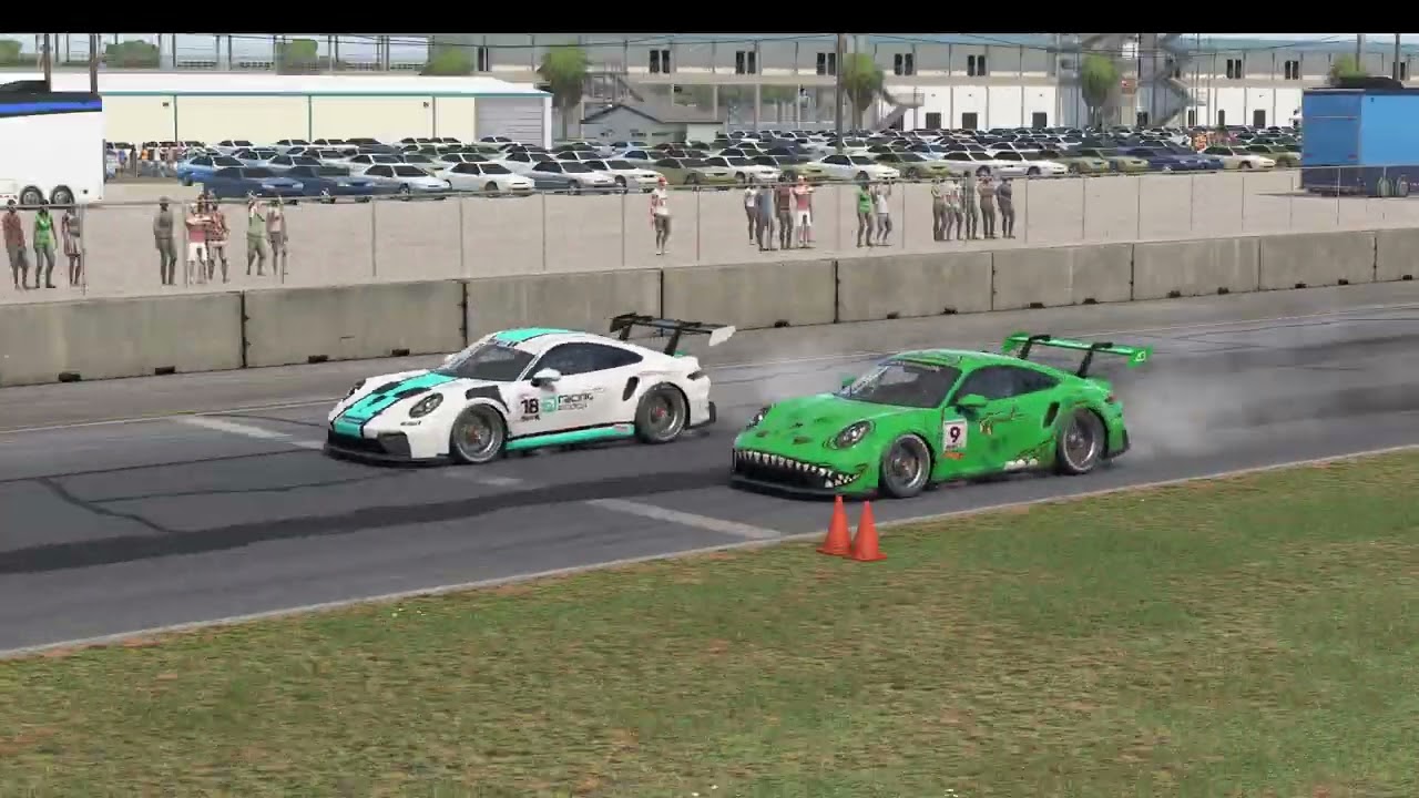 Porsche Cup at Sebring in the Rain! Evan Schaefer iRacing
