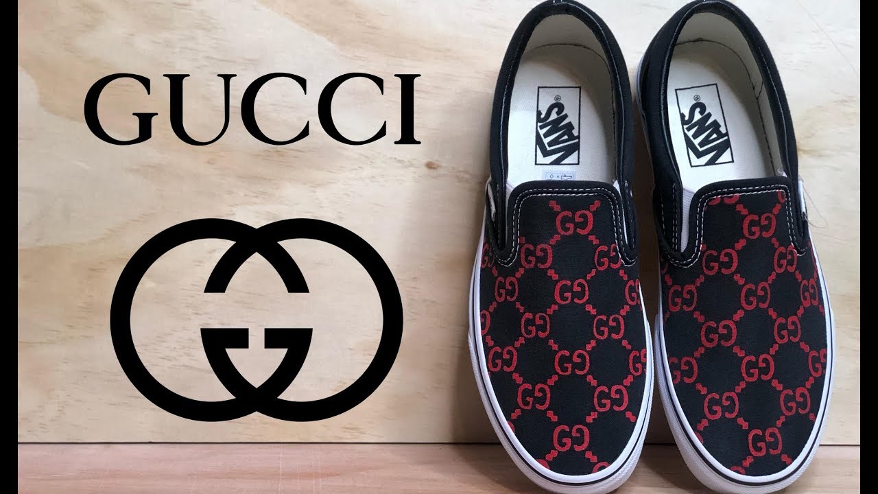 CUSTOM GUCCI SLIP ON VANS | TIMELAPSE
