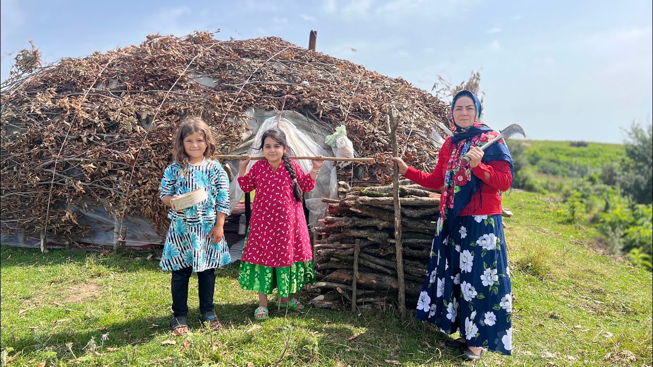 Daily Nomadic Life of Iranian Family in Beautiful Mountain