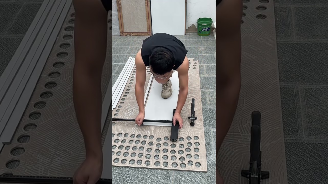 Perfect Tile Cuts in Seconds 😍 Push Knife Magic 