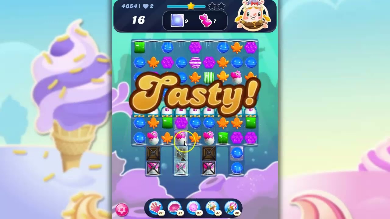 Candy Crush Level 4654 Talkthrough, 31 Moves 0 Boosters