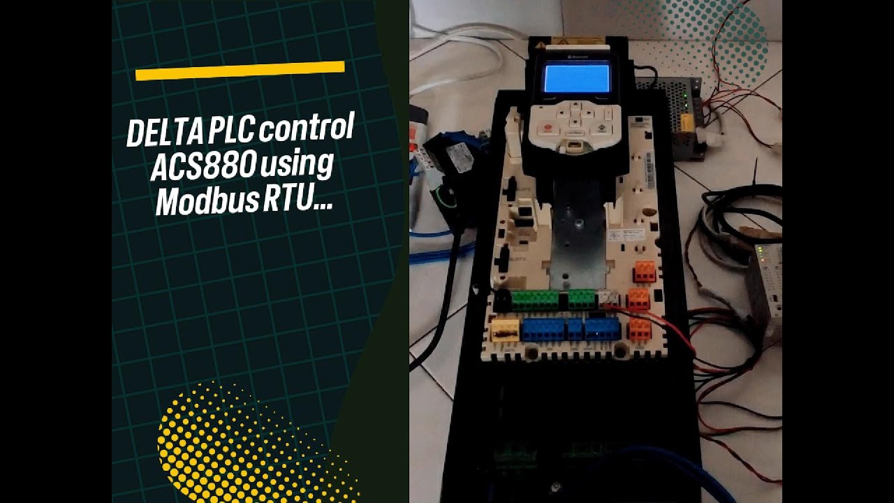 DELTA PLC CONTROL ABB ACS880 DRIVE USING MODBUS RTU