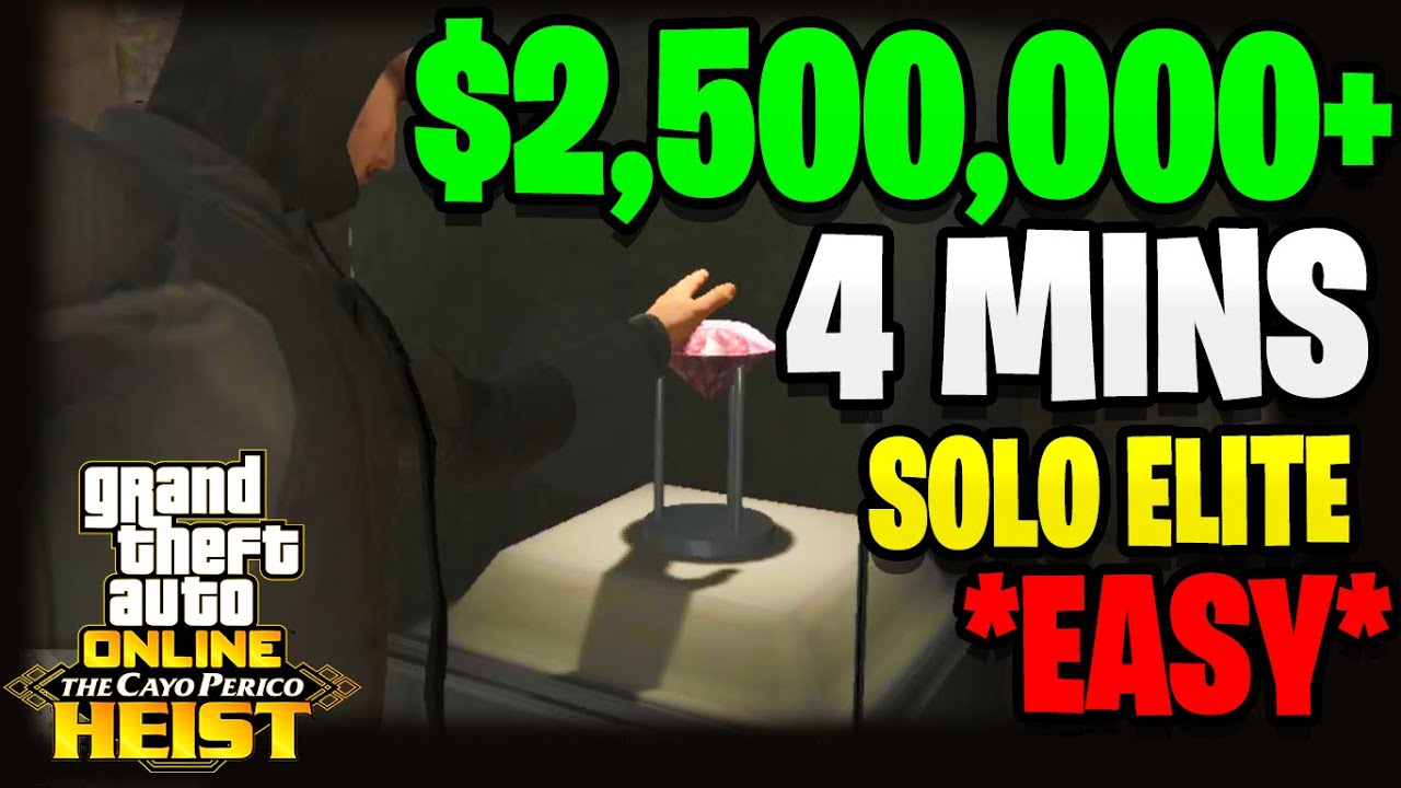 CAYO PERICO HEIST SOLO GUIDE BEST APPROACH 2,500,000$ IN 4 MINS