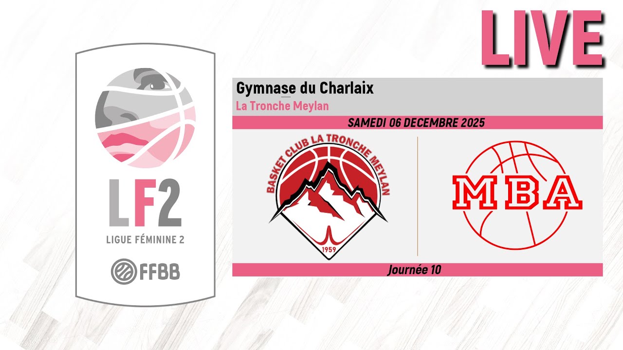 [REPLAY] Basket Club de la Tronche-Meylan - Monaco | J10 Ligue Féminine 2 2025/2026