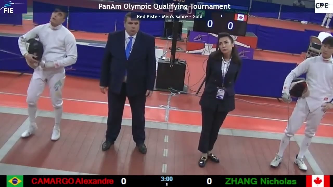 Panamerican Olympic Qualifier 2024 SME - GOLD - Alexandre Camargo BRA v Nicholas Zhang CAN