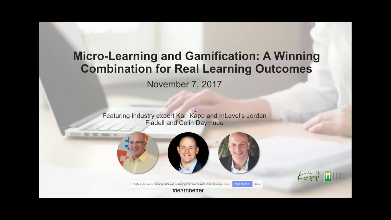 Webinar: Micro-Learning and Gamification - A Winning Combination