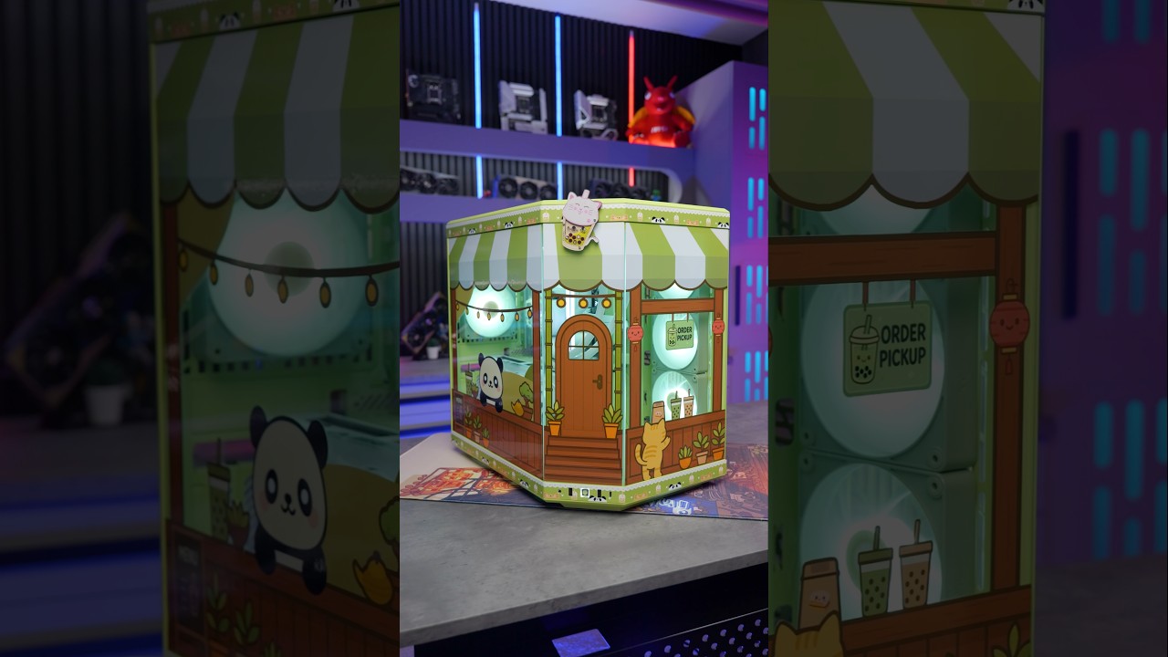 Matcha Boba shop pc! #gaming #gamingsetup #pcbuild #pc #gamergirl #kawaii