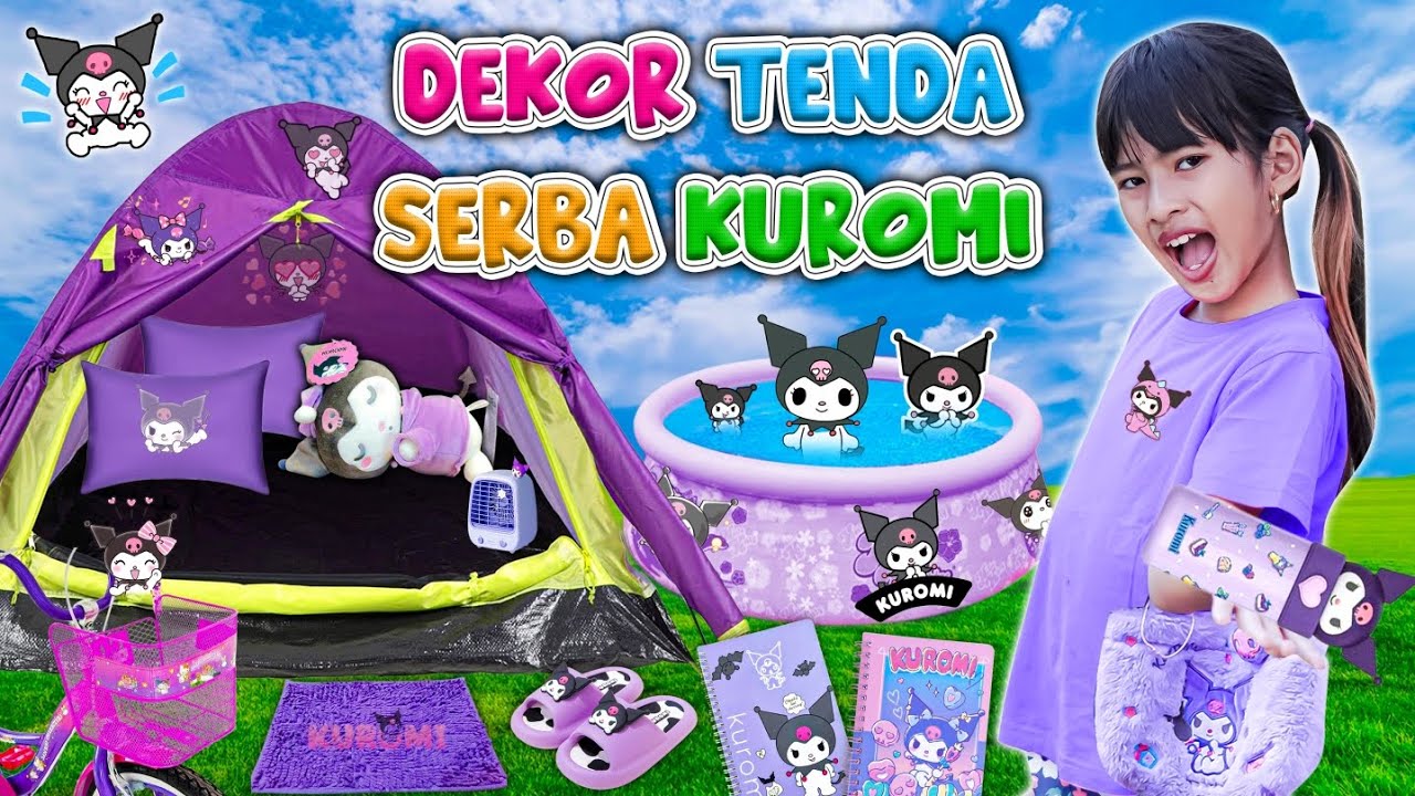 DISTA DEKOR TENDA SERBA KUROMI😍!! SEMUANYA SERBA UNGU🤩 #trending #viralvideo