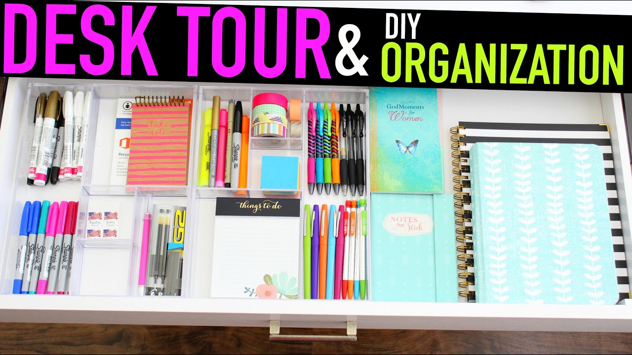 Desk Tour + DIY Organization