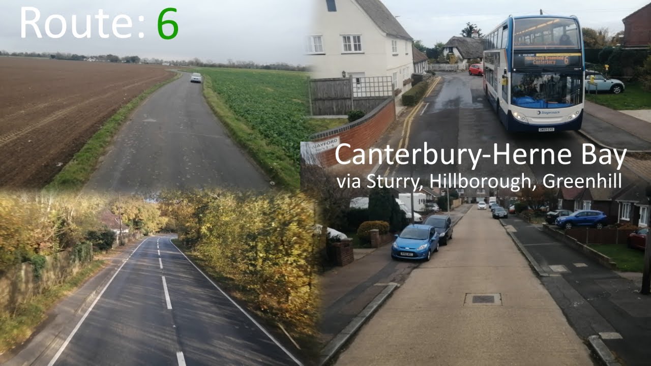 Bus 6 Canterbury-Herne Bay Route Timelapse