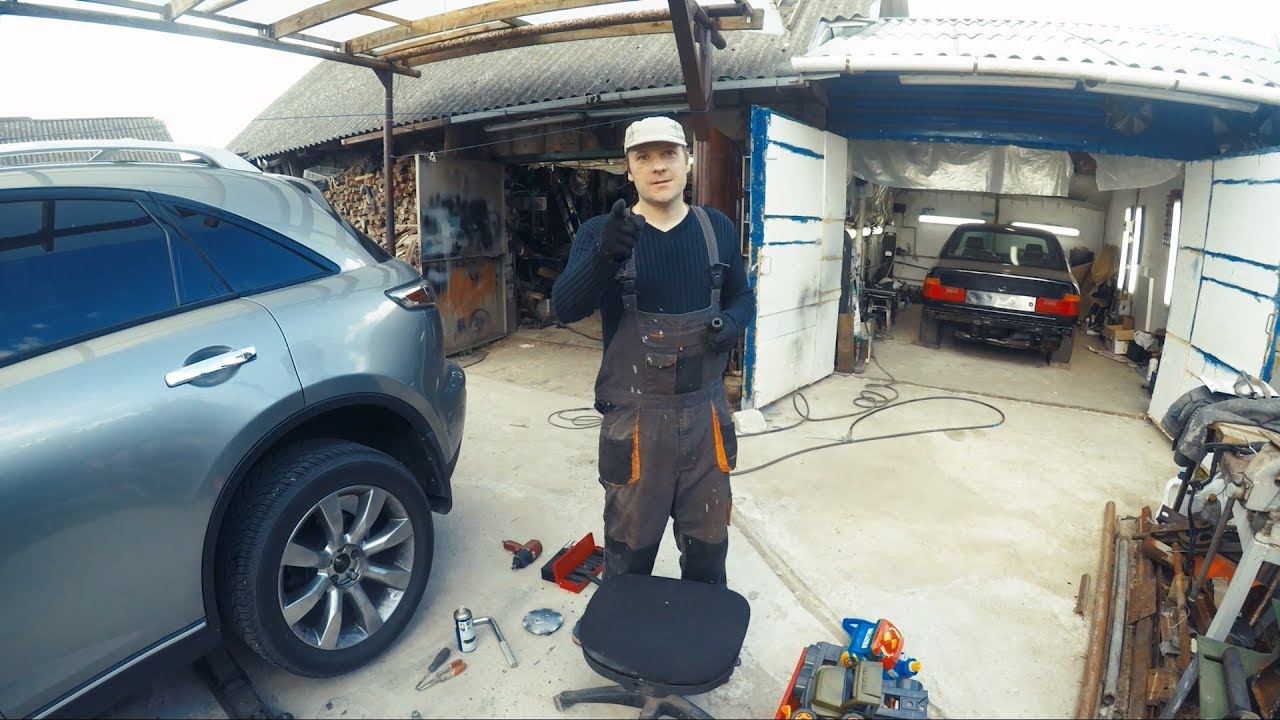 Infiniti FX35 замена подшипника задней ступицы. Как снять заднюю ступицу. Часть 1