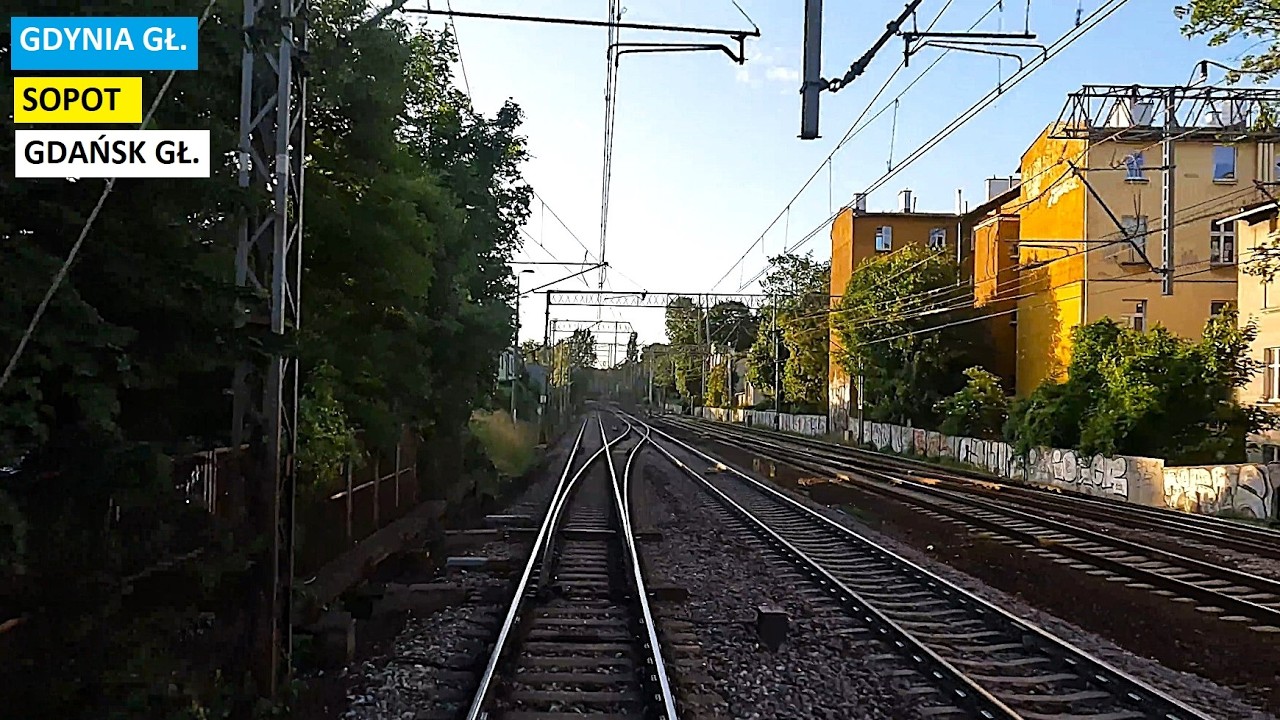 Przejazd Gdynia Gł. - Sopot - Gdańsk Gł. pociągiem  TLK Karpaty