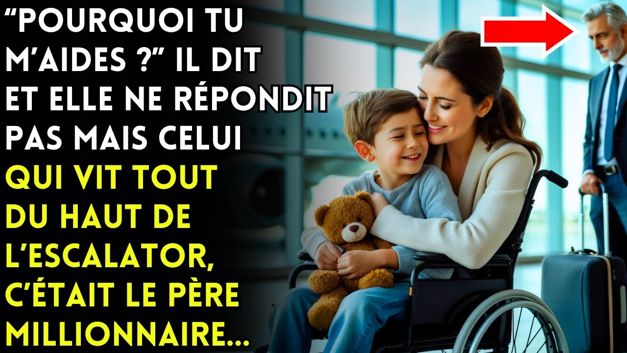 ELLE AIDE UN GARÇON EN FAUTEUIL ROULANT PERDU À L’AÉROPORT, QUAND LE PÈRE MILLIONNAIRE VOIT TOUT ÇA