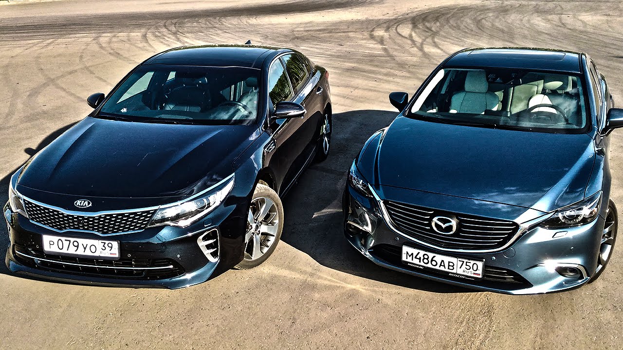 KIA Optima GT против Mazda 6 2,5! Тойота Камри в уме. Тест драйв и сравнение Киа Оптима и Мазда 6