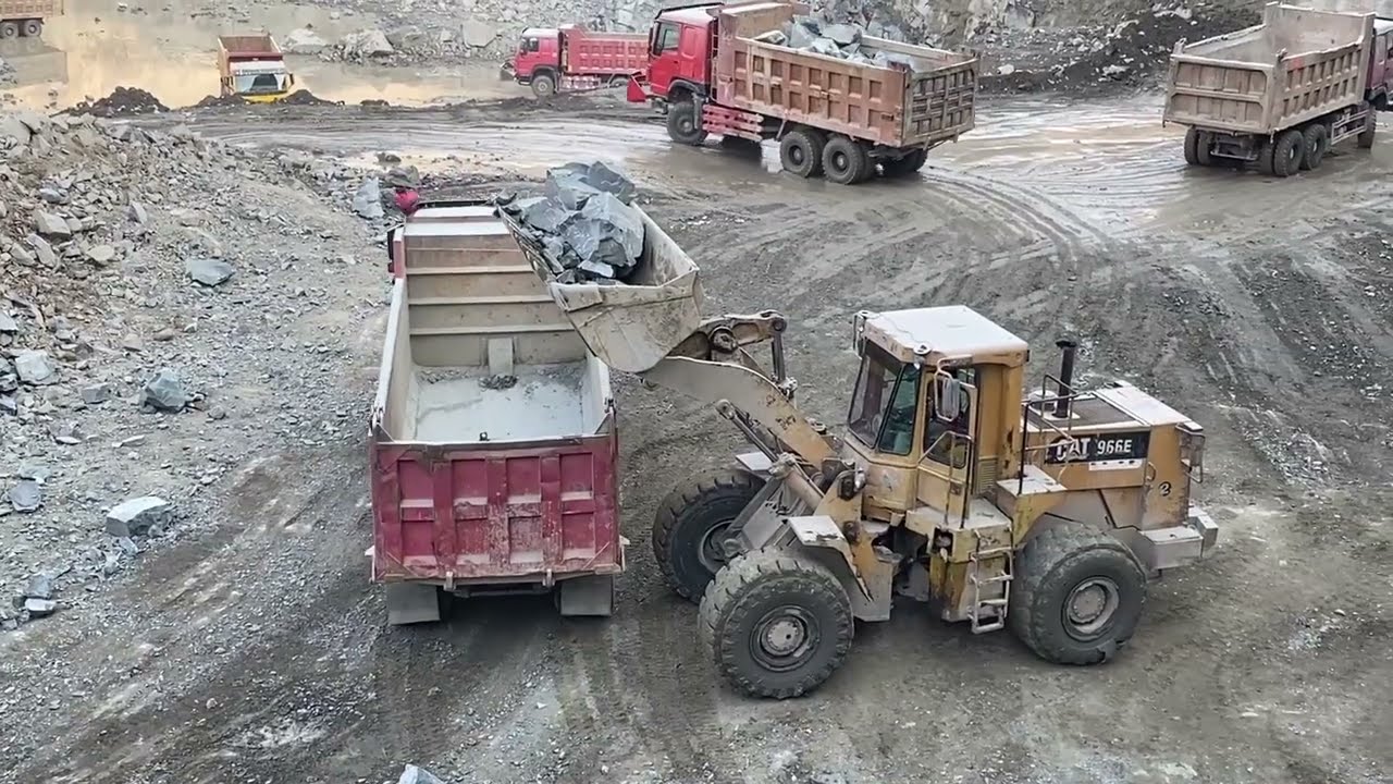 Extreme Heavy Load! Caterpillar Loading Massive Stone 🚛Caterpillar at Work | Loading Huge🚒