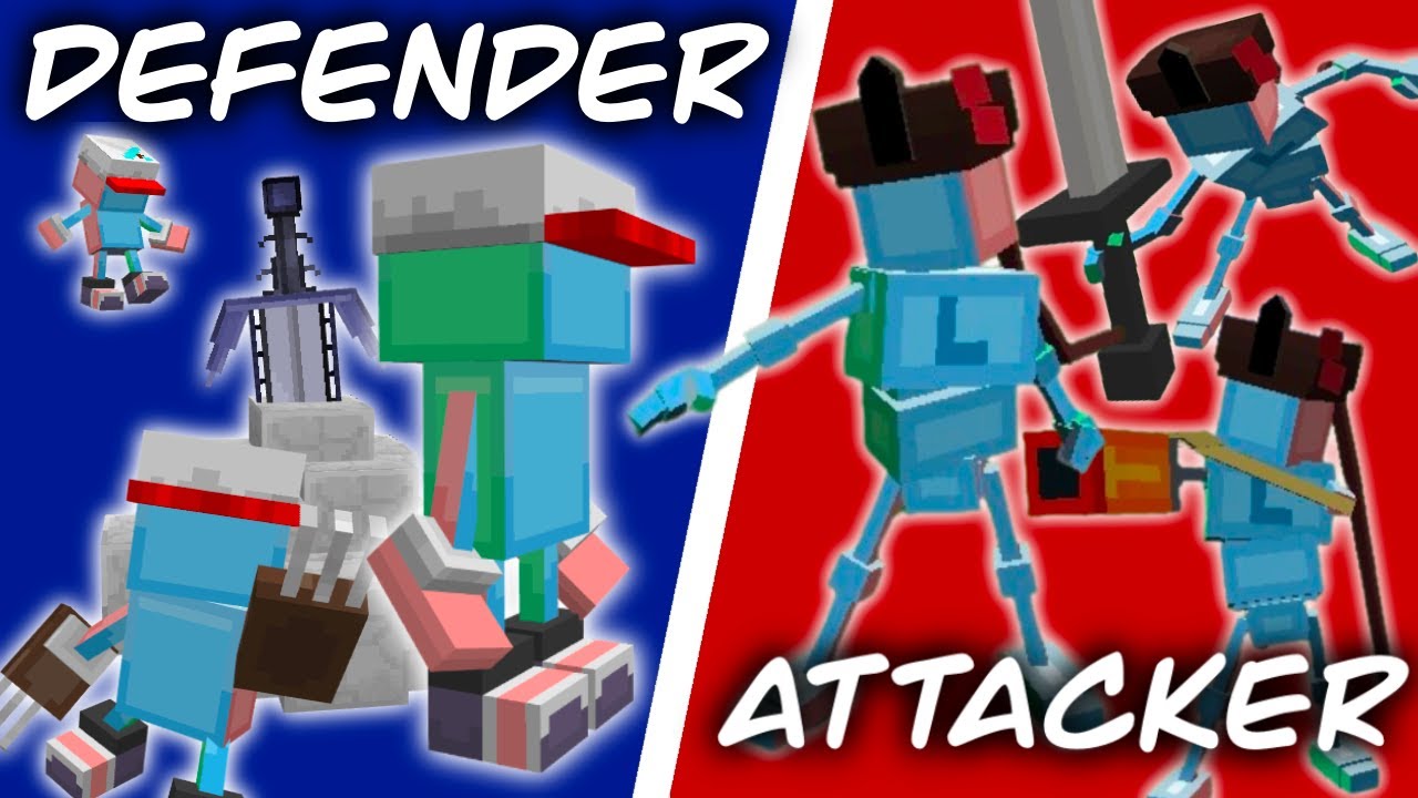 DEFENDER VS ATTACKER ㅣ Minecraft Mob Battle