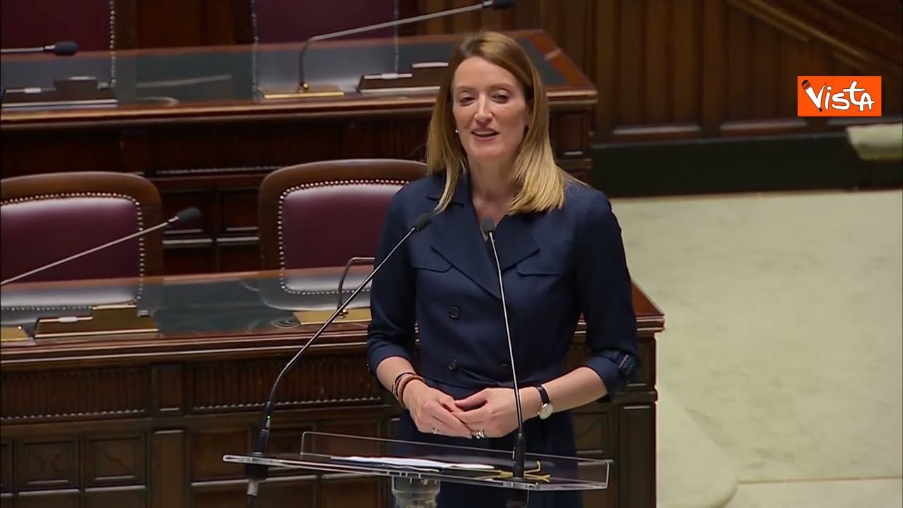 Metsola a Montecitorio: 