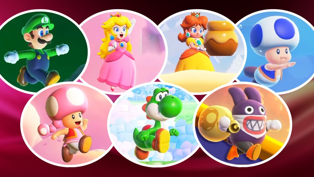 Super Mario Bros. Wonder - All Characters