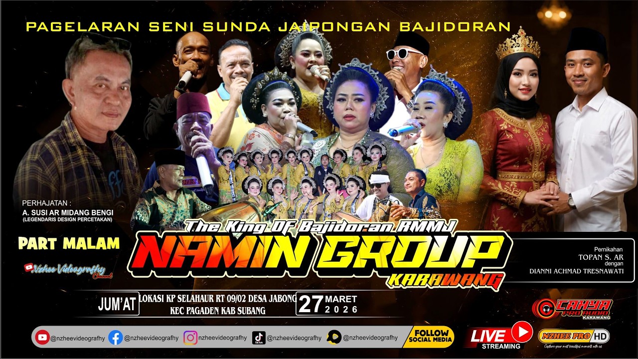 🔴LIVE MALAM JAIPONGAN BAJIDORAN RMMJ NAMIN GROUP KARAWANG PERHAJATAN SUSI AR SELAHAUR 27 MARET 2026