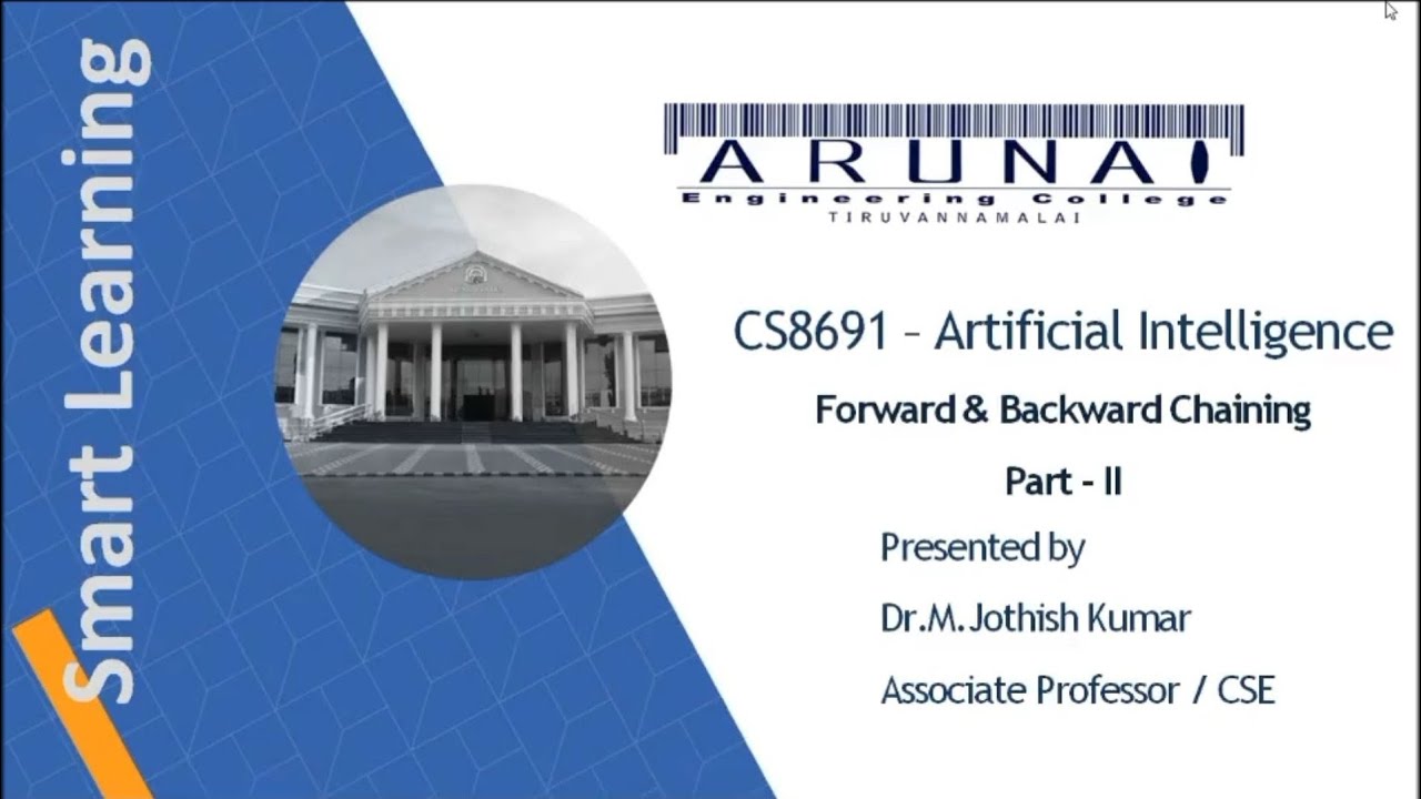 CS8691 - AI | Forward & Backward Chaining Part- II | Dept of CSE | Arunai Engineering College