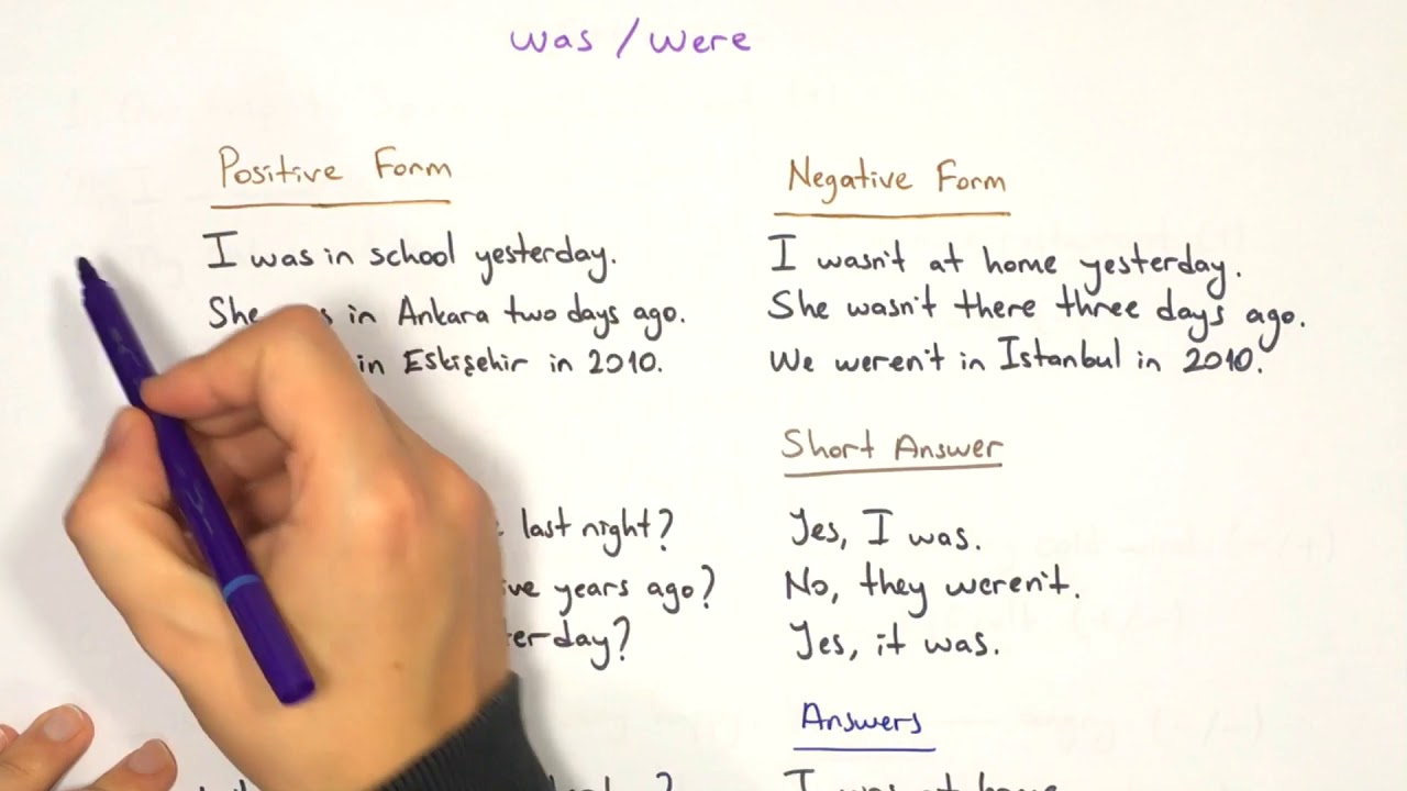 Was Were Konu Anlatımı - Ders 33