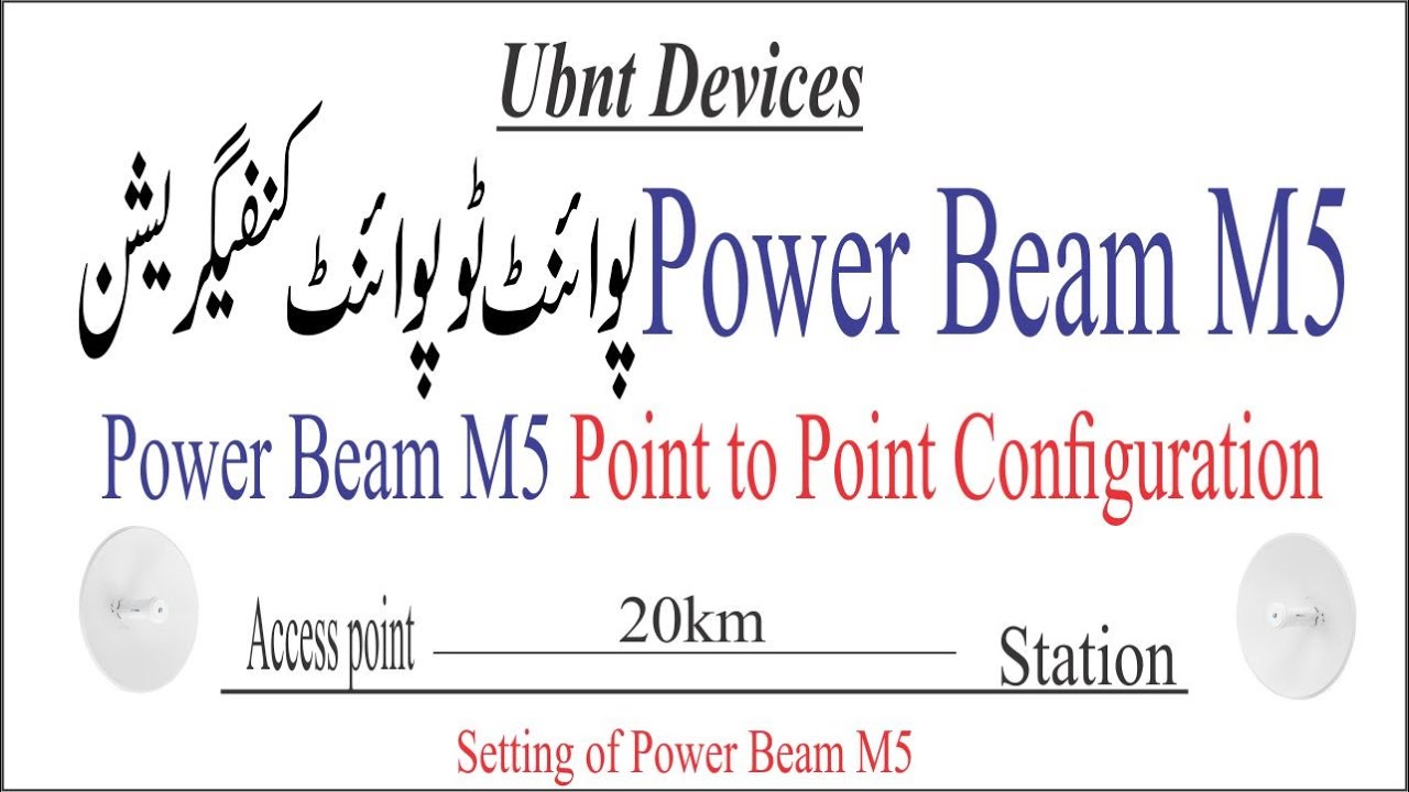 Power Beam M5 5GHz airMAX PBE-M5-400 Point to Point Link Configure IN urdu