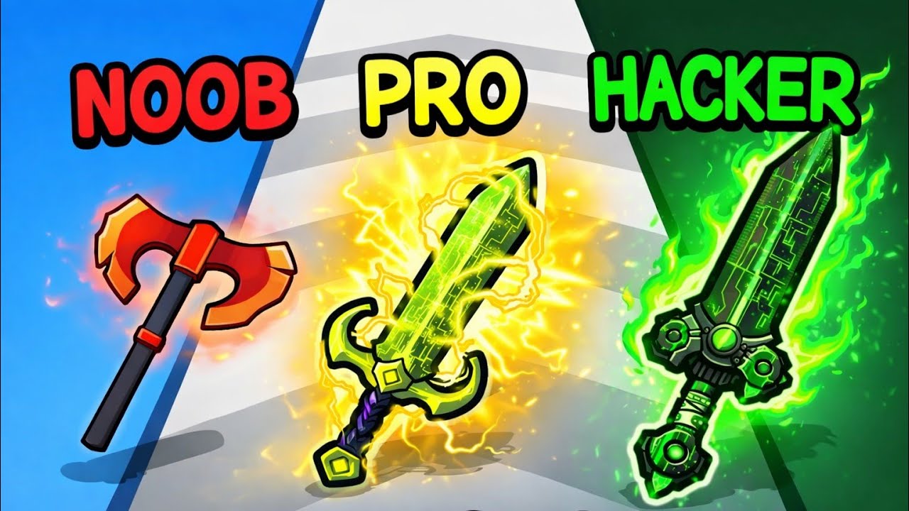 Craft Sword 3D: Monster Hunt 🔥 NOOB vs PRO vs HACKER Weapons!