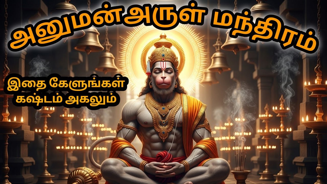 🙏 Powerful Hanuman Mantra | ஓம் ஸ்ரீ ஹனுமதே நமஹ | 1 Hour Meditation Mantra 🔔#hanuman 