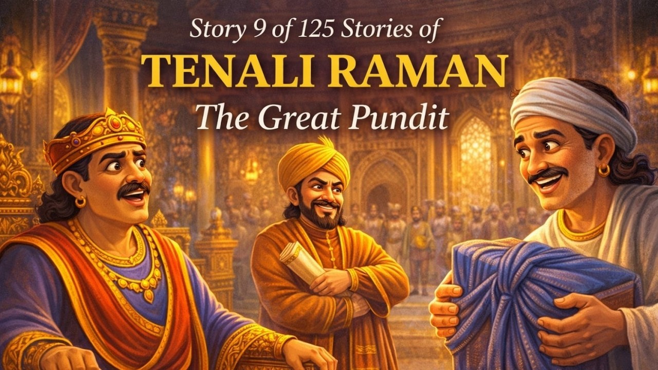 story 9 of 124 Tenali and the Great Pundit|తెనాలి మరియు గొప్ప పండితుడు#tenaliraman #krishnadevaraya