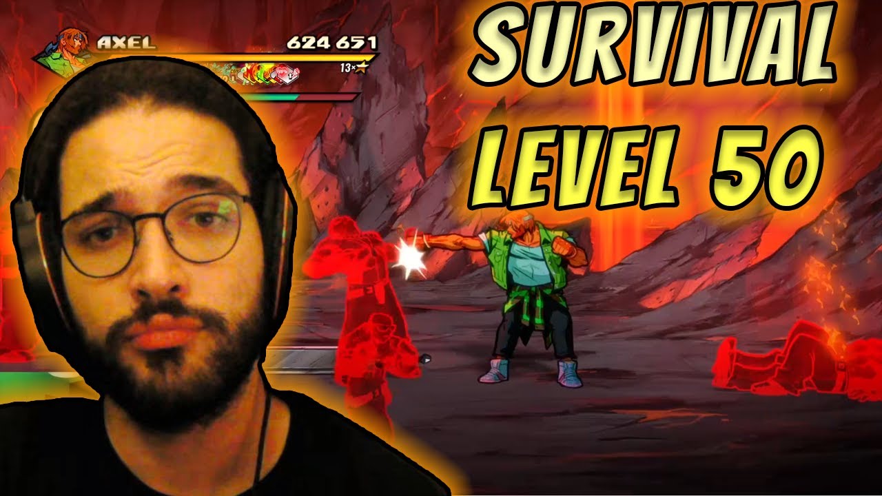 Streets of Rage 4 Axel Survival Level 50! Random Sim