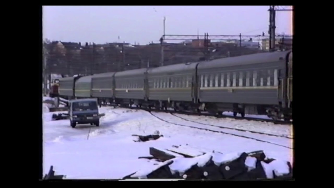 Vaihtotöitä Dv15-vetureilla Helsingissä 3.3.1994