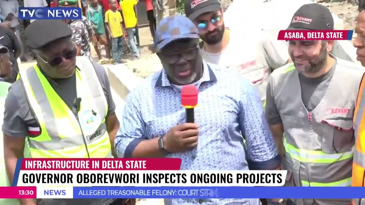 Gov. Oborevwori Inspects Ongoing Infrastructure Projects in Delta State