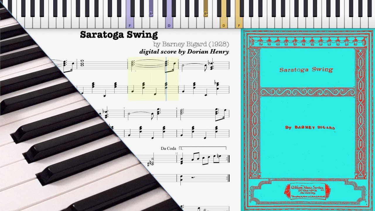 Saratoga Swing by Barney Bigard (1928, Jazz piano)