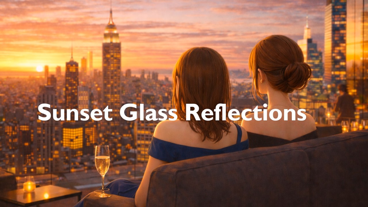 Sunset Glass Reflections — Relaxing Skyline Sunset Lounge | MoonRoom
