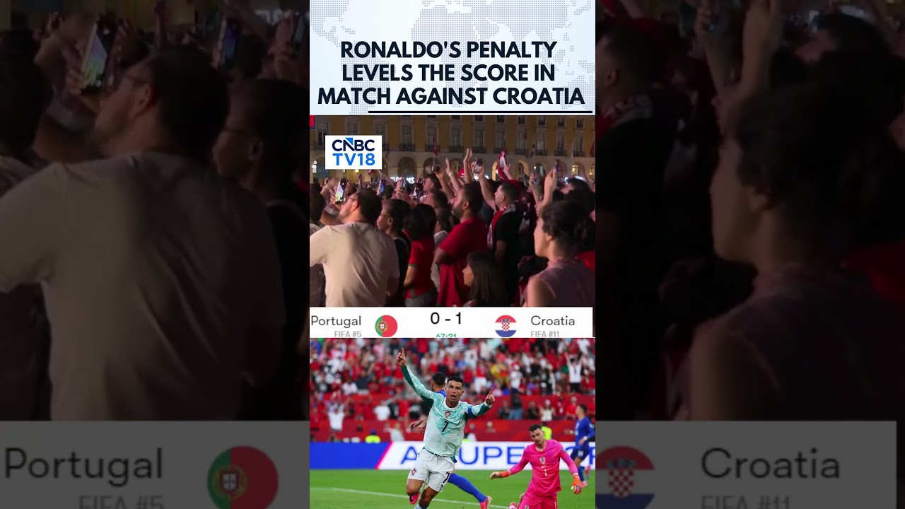 Cristiano Ronaldo Scores First World Cup Knockout Goal | Portugal Equalizes 1-1 Against Croatia|N18S