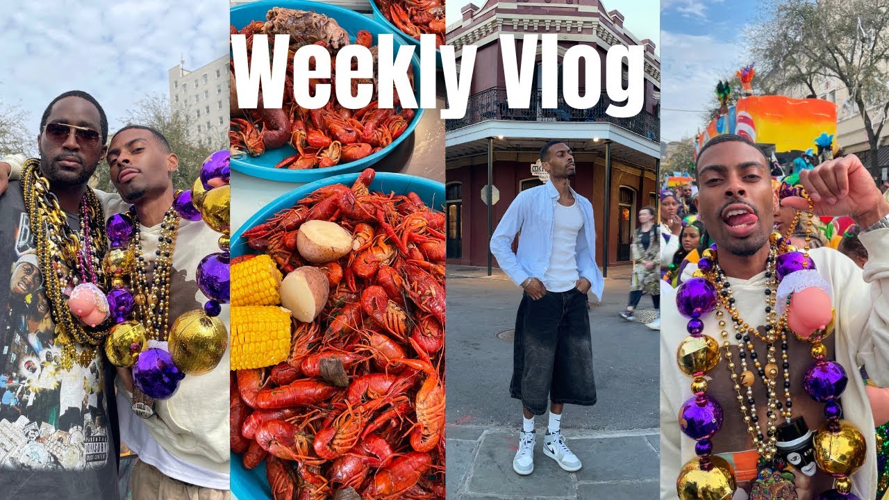 Mardi Gras Vlog| Crawfish Boil| Shots on Shots| Parades| Back Again