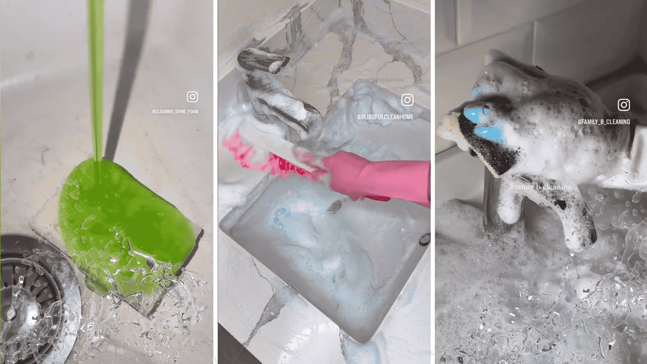 ASMR Sink Cleaning | Sudsy Cleanstagram Compilation