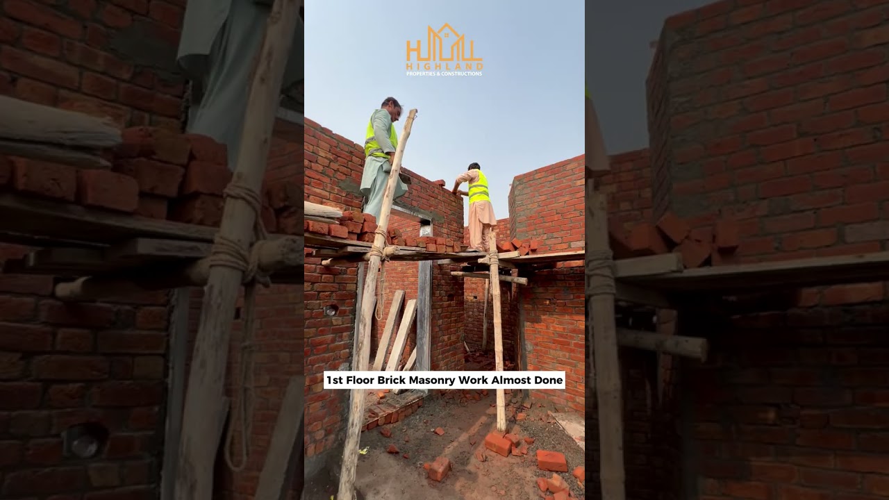 1st Floor Brick Masonry Work Almost Completed | K Block Project | Bahria Orchard Lahore