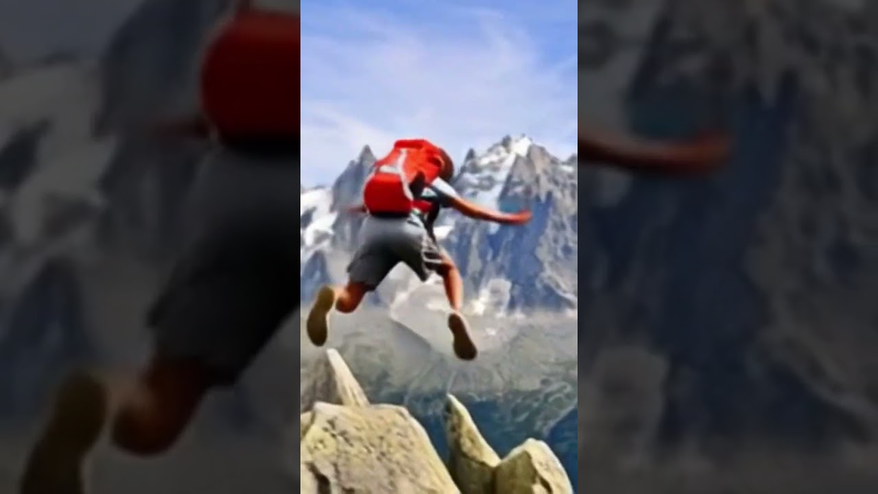 #MountainFall #EpicMoment #CliffDrop #AdventureGoneWrong #ActionShot #DramaticScene #viral #aivideo