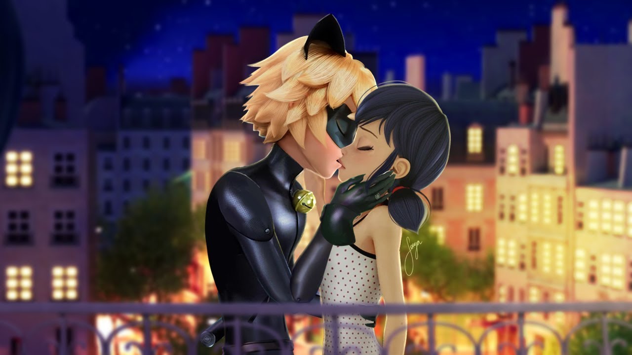 Marinette & Chat Noir kiss | Marichat on the balcony [Miraculous LadyBug Speededit]
