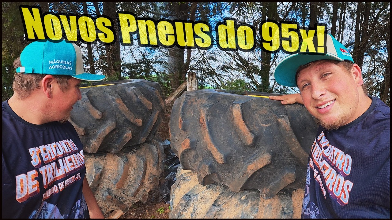 COMPRAMOS OS NOVOS PNEUS GIGANTES DO MASSEY FERGUSON 95X TURBO!