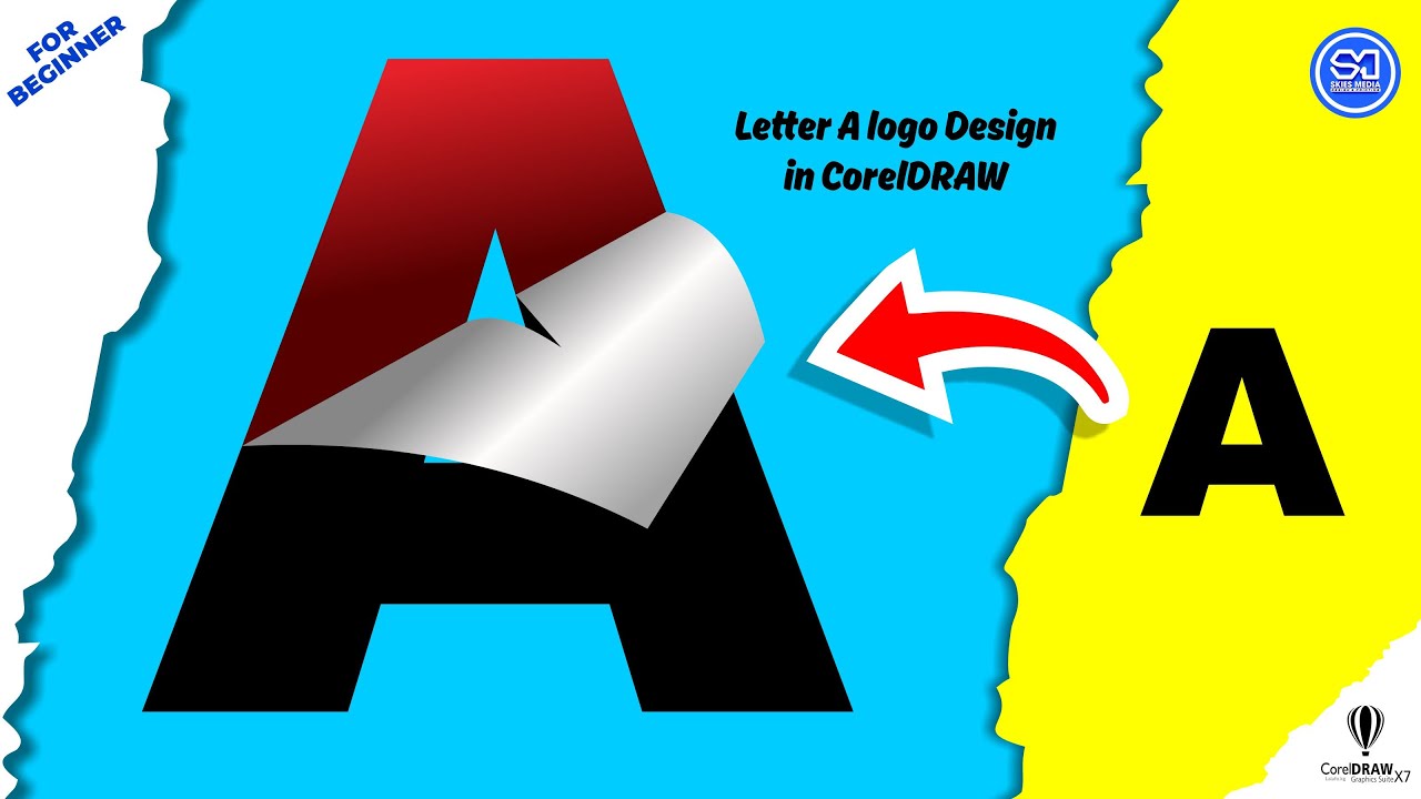 Tutorial Desain Logo Inisial A dengan Efek Kertas Lipat – CorelDRAW