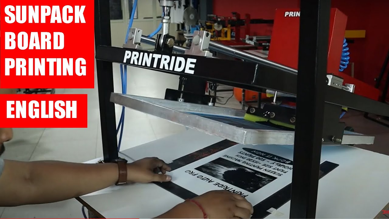 Sunpack Board Printing | Semi-Automatic Screen Printing Machine (English)