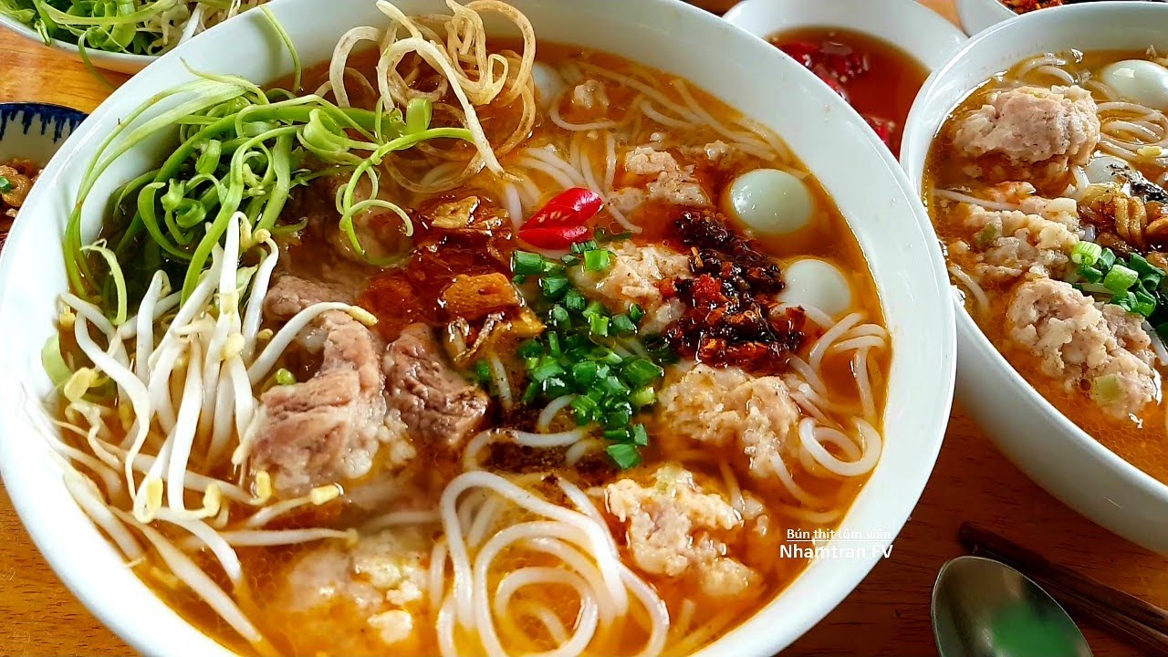 BÚN THỊT TÔM VIÊN dễ nấu, nguyên liệu dễ mua làm món ăn sáng hay bữa chính đều ngon |Nhamtran FV