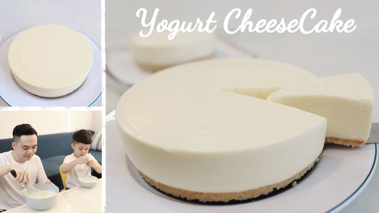 [SIÊU NGẬYYY] Bánh Phô mai Sữa chua không cần lò | YOGURT CHEESECAKE phiên bản bánh bố bánh con