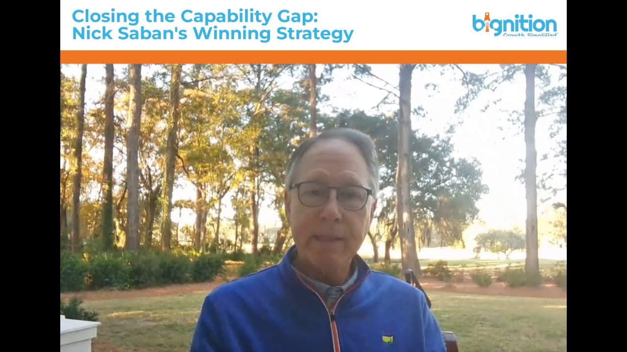 Closing the Capability Gap: Nick Saban's Winning Strategy