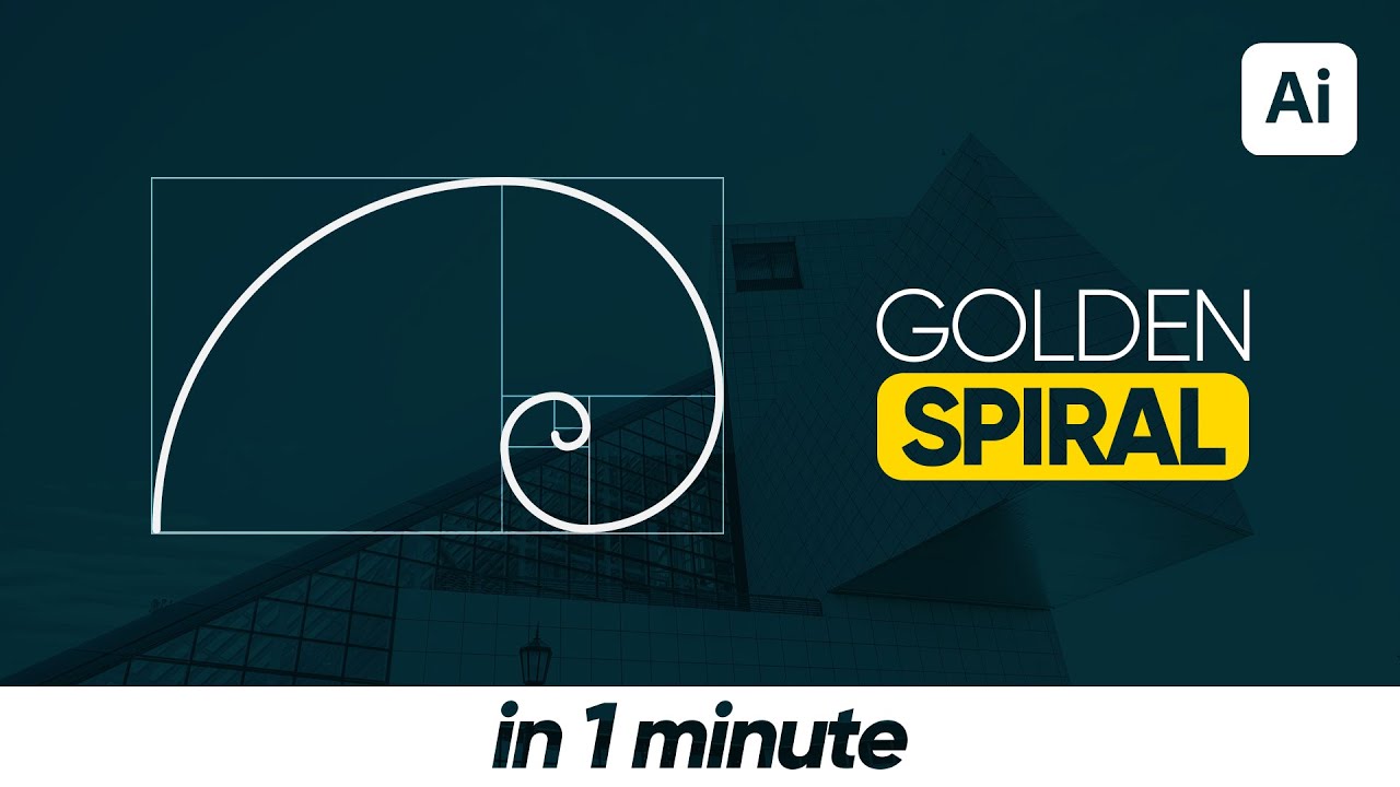 How to create Golden Spiral in Illustrator easily in 1-minute | How to create Golden Ratio for Logo