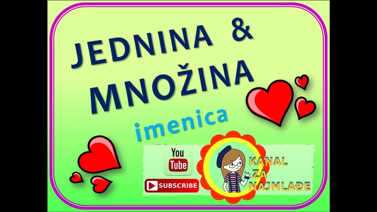 Jednina i množina imenica
